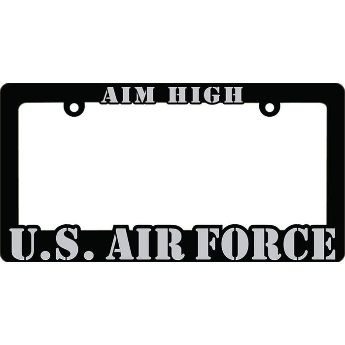 Black Plastic U.S. Air Force License Plate Holder