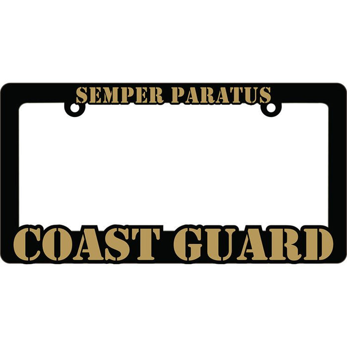 Black Plastic U.S. Coast Guard License Plate Holder