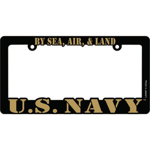 Black Plastic U.S. Navy License Plate Holder