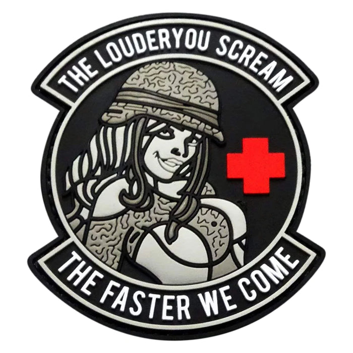 The Louder You Scream The Faster We Come PVC Morale Patch USA MADE