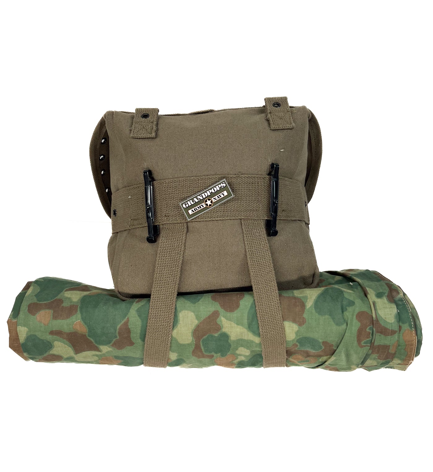 m1956 web gear U.S. Vietnam War Olive Drab M1956 Canvas Field "Butt" Pack Repro – GRANDPOPSARMYNAVY