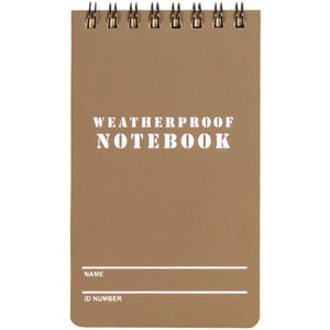 Coyote Brown Weatherproof Note Book 3" X 5"