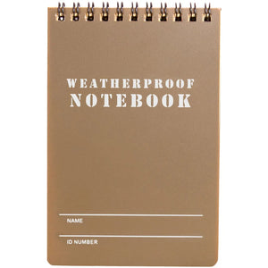 Coyote Brown Weatherproof Note Book 4" X 6"