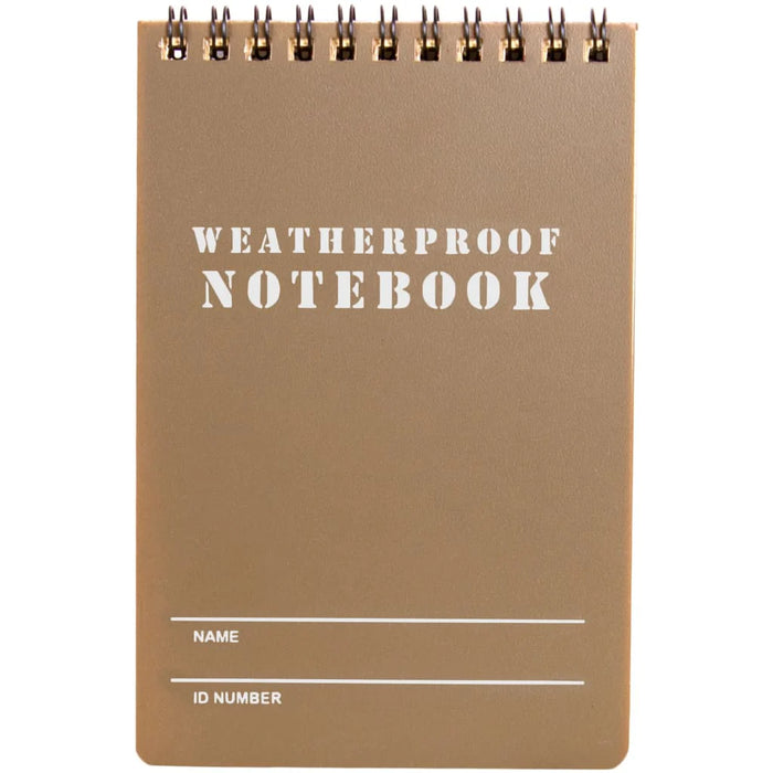 Coyote Brown Weatherproof Note Book 4" X 6"
