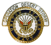 USN Operation Desert Storm Pin