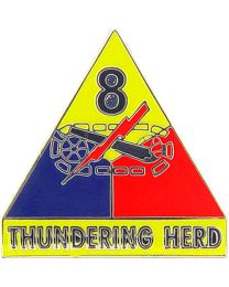 8th Armored Division (Thundering Herd) Insignia Pin