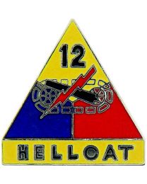12th Armored Division (Hellcat) Insignia Pin