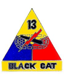 13th Armored Division (Black Cat) Insignia Pin