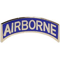 Army Airborne Tab Pin (GLD/BLUE)