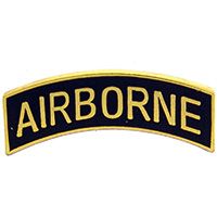 Army Airborne Tab Pin (GLD/BLK)