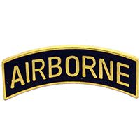 Army Airborne Tab Gold/Black Pin