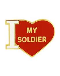 Army I Heart My Soldier Pin
