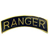 Army Ranger Tab Pin (GLD/BLK)