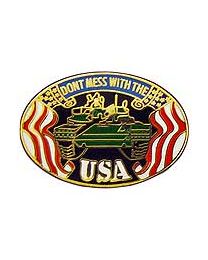 Army Tank (Don't Mess With The USA)   Pin