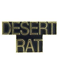 Desert Storm Desert Rat Script Pin