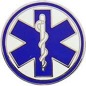 EMS Star Of Life (Rod of Asclepius) Pin