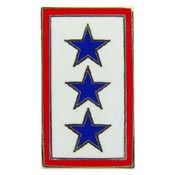 Family Member In Service 3 Blue Stars Pin