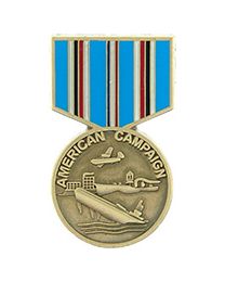 WWII American Campaign Medal Pin