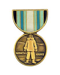 Vintage Antartica Service Medal Ribbon Pin