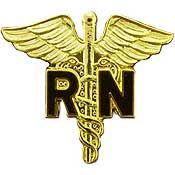 Medical Caduceus R.N. Pin