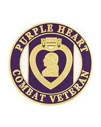 Purple Heart Combat Veteran Pin