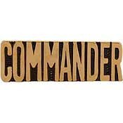 Army Commander Rank Letter Pin