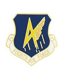 USAF 4th Air Force Shield Pin