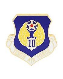 USAF 10th Air Force Shield Pin