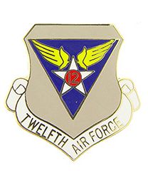 USAF 12th Air Force Shield Pin