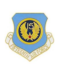 USAF 15th Air Force Shield Pin