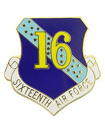 USAF 16th Air Force Shield Pin