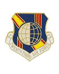 USAF 23rd Air Force Shield Pin