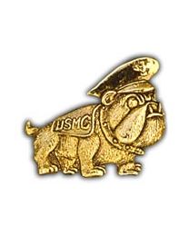 USMC Bulldog Gold Pin