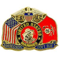 USMC (These Colors Don't Run) Devil Dog Pin