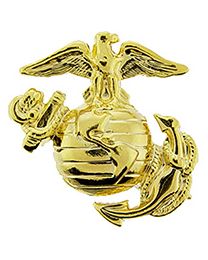 USMC EGA B1 Right (1") Gold Collar Pin