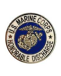 USMC Honorable Discharge (9/16") Mini Pin