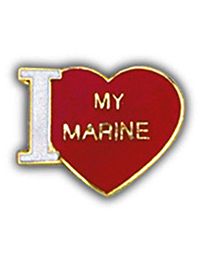 USMC I Heart My Marine Pin