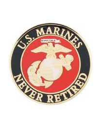 USMC Logo Never Retired Pin
