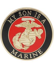 USMC Logo (My Son Is A Marine) Gold/Black Pin