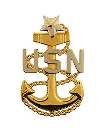 USN Senior Chief Petty Officer Silver/Gold  Rank Pin