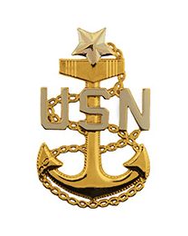 USN Senior Chief Petty Officer Silver/Gold Rank Pin