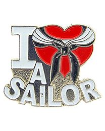 USN I Heart A Sailor Pin