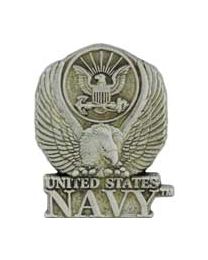 USN Navy Logo Eagle Pewter Pin