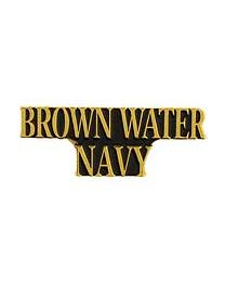 USN Brown Water Navy Script Pin