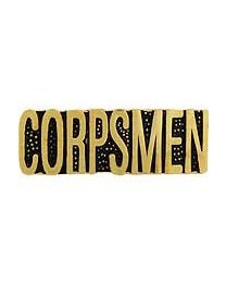 USN Corpsmen Gold/Black Script Pin