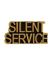 USN Silent Service Gold/Black Script Pin