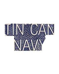 USN Tin Can Navy Script Pin