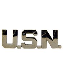 U.S.N. Silver Script Pin