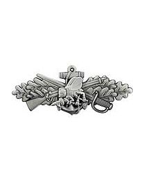 USN Navy Seabees Pewter Combat Warfare Officer Pin