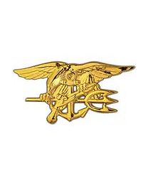 USN Navy Seal Trident Gold Pin